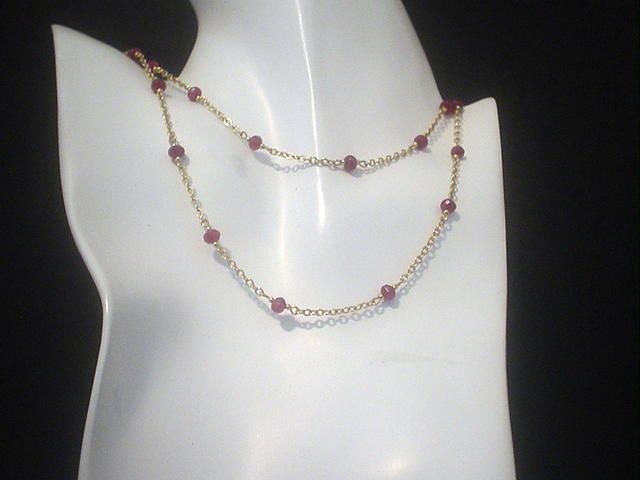 Pink Jade 14kt Gold Fill Eternity Necklace Pink Jade 14kt Gold Fill Eternity Necklace