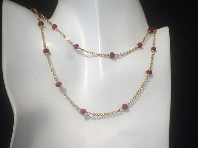 Pink Jade 14kt Gold Fill Eternity Necklace Pink Jade 14kt Gold Fill Eternity Necklace