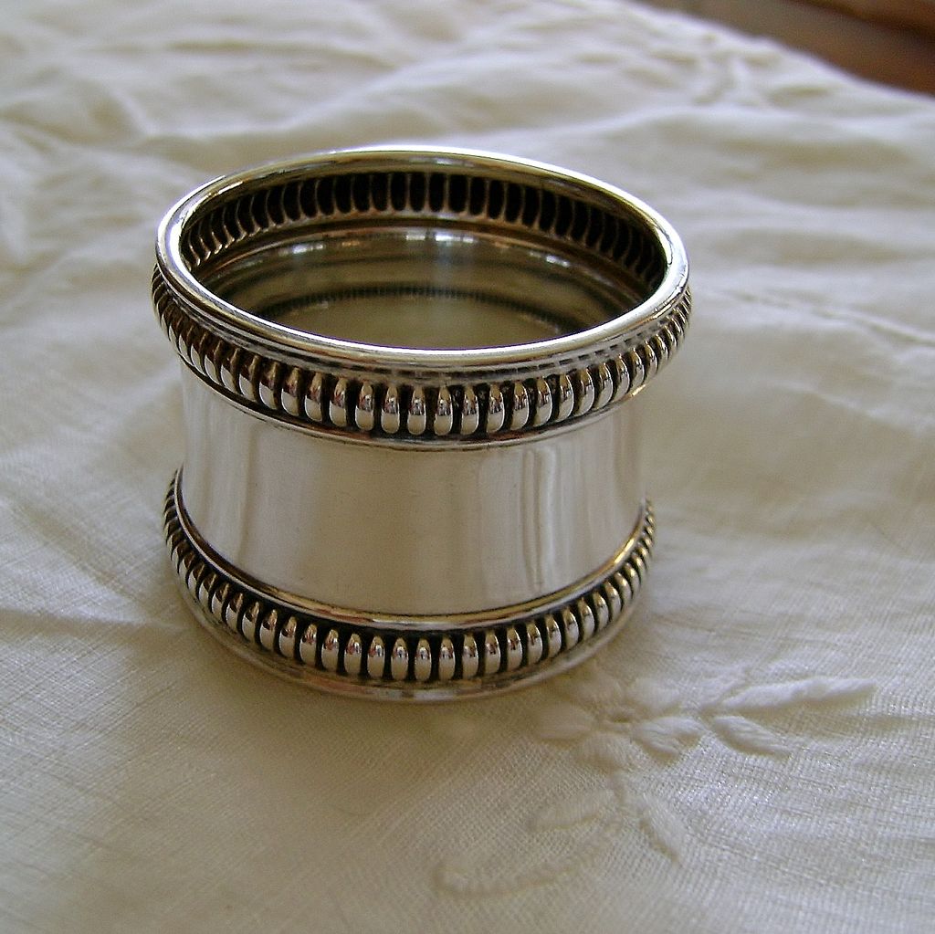 Gorham Sterling Silver Beaded Napkin Ring Vintage
