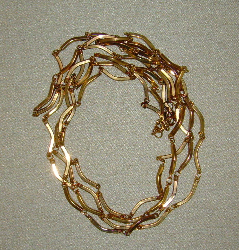 Double Strand Gold-Tone Tubular Link Necklace Double Strand Gold-Tone Tubular Link Necklace