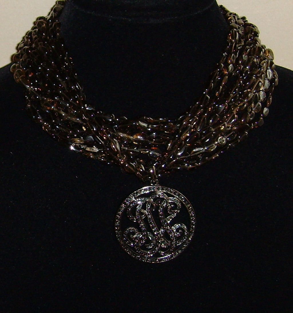 Kenneth J. Lane Lucite and Marcasite Necklace Kenneth J. Lane Lucite and Marcasite Necklace
