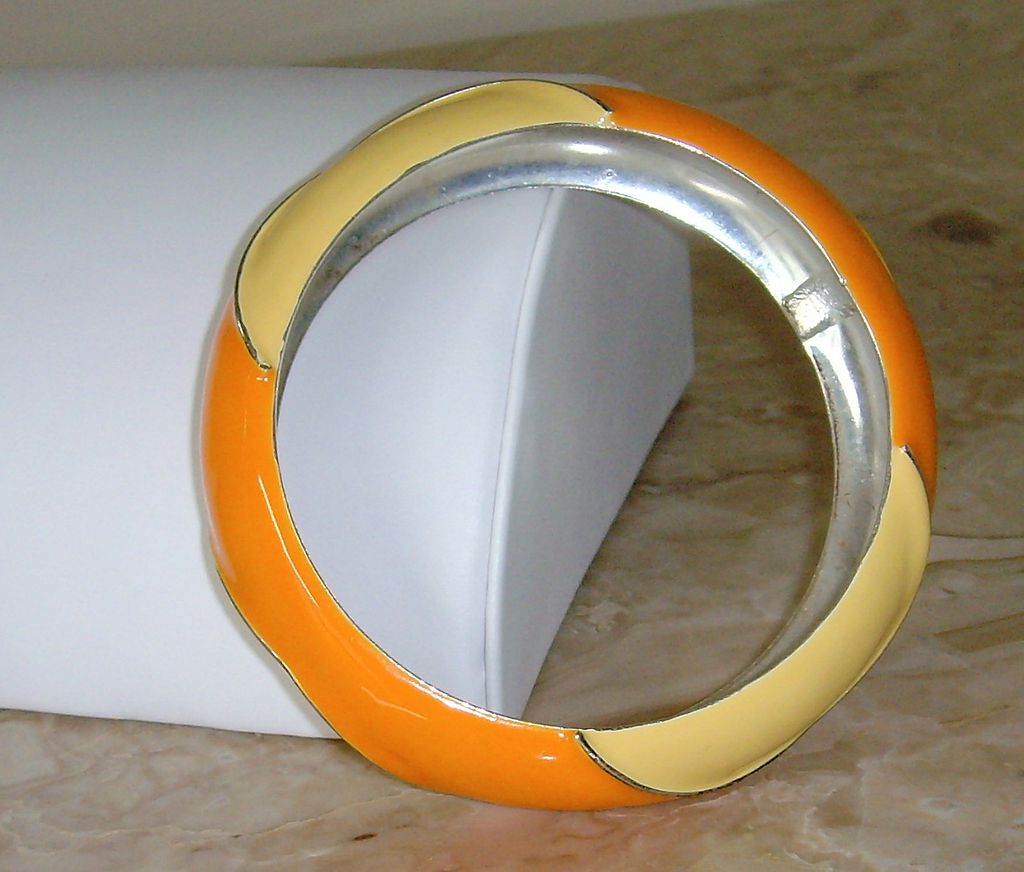 Silver-Tone and Enameled Bracelet Silver-Tone and Enameled Bracelet