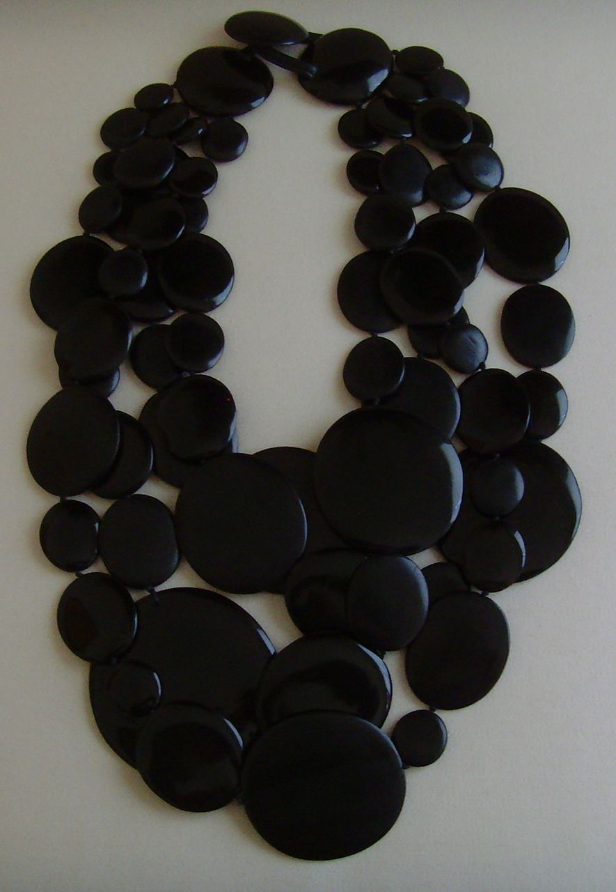 Monies Wood and Horn Multi-Strand Necklace Monies Wood and Horn Multi-Strand Necklace