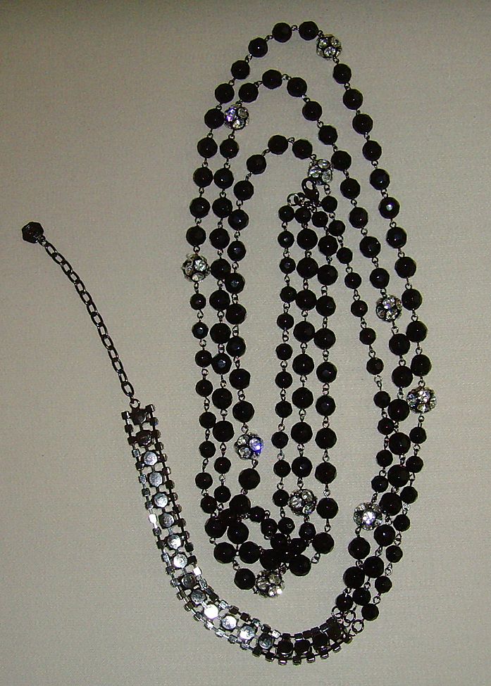 R.J. Graziano Lucite Beaded and Rhinestone Necklace R.J. Graziano Lucite Beaded and Rhinestone Necklace