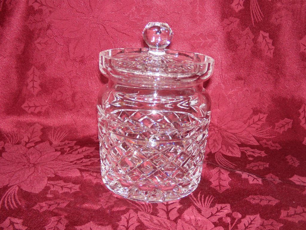 Waterford Crystal Glandore Biscuit Jar from cameoantiques on Ruby Lane