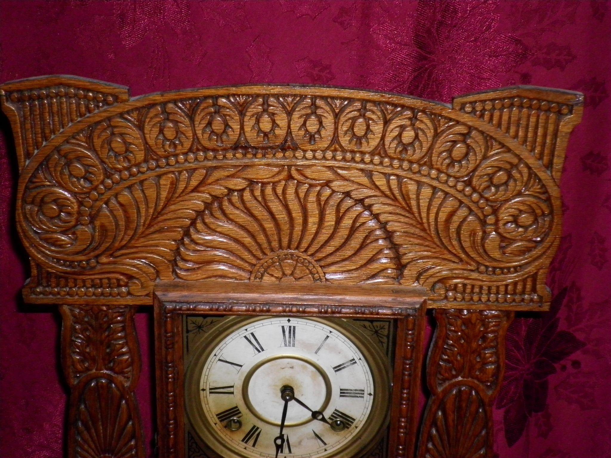 Antique Ingraham Gingerbread Mantel Clock With Key from cameoantiques on Ruby Lane