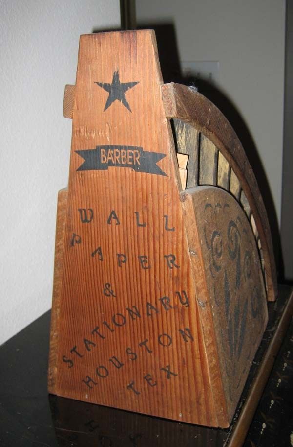 Antique Country Store wood stenciled graduated bag holder Houston Antique Country Store wood stenciled graduated bag holder Houston