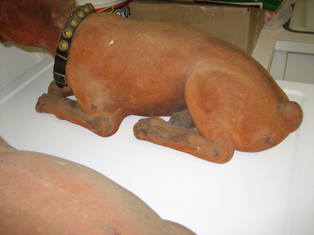 Antique Boxer Nodder figural large dog Antique Boxer Nodder figural large dog