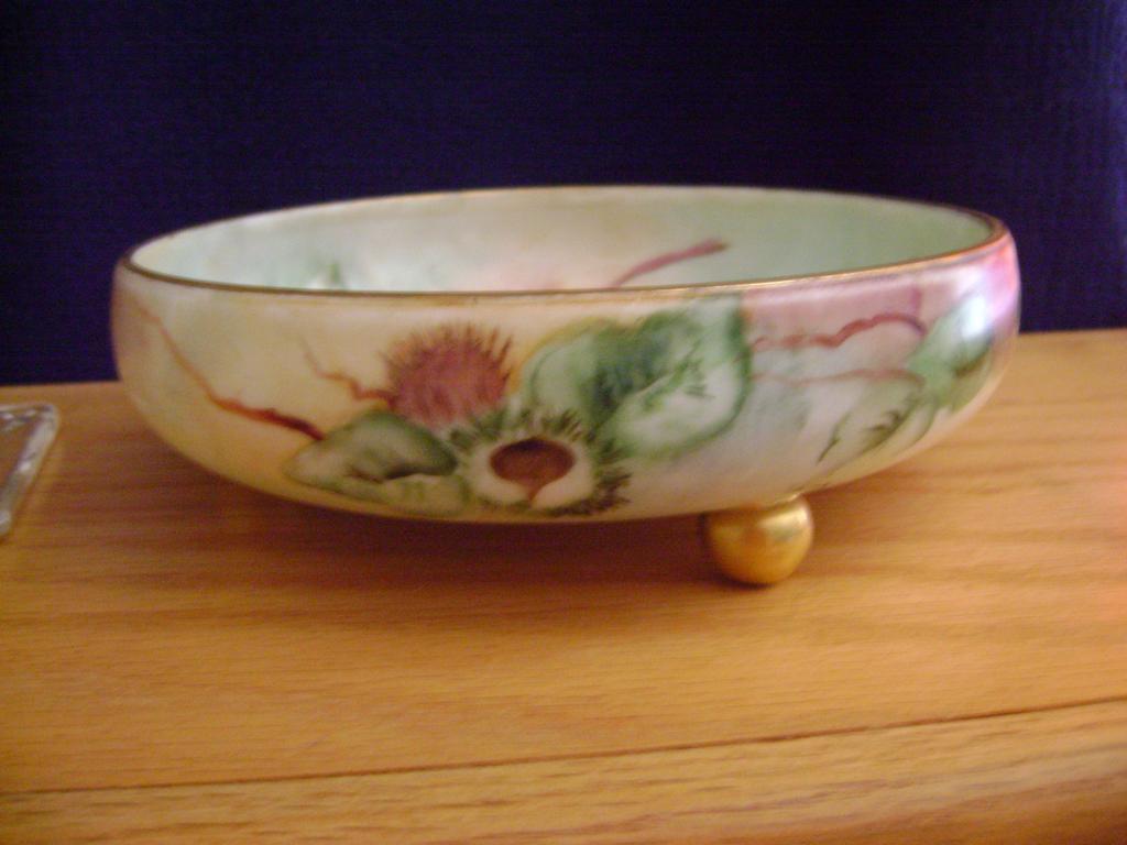 Vintage Handpainted Candy Dish with Berries Vintage Handpainted Candy Dish with Berries