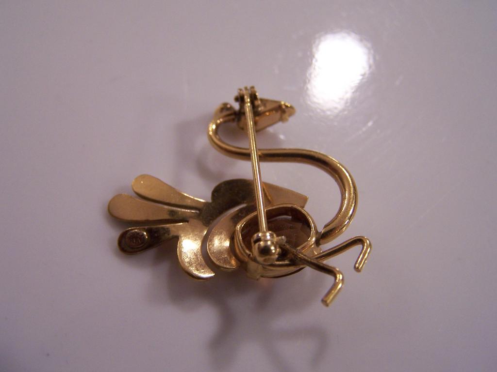 12K G.F. Rhinestone Bird Pin Signed 12K G.F. Rhinestone Bird Pin Signed
