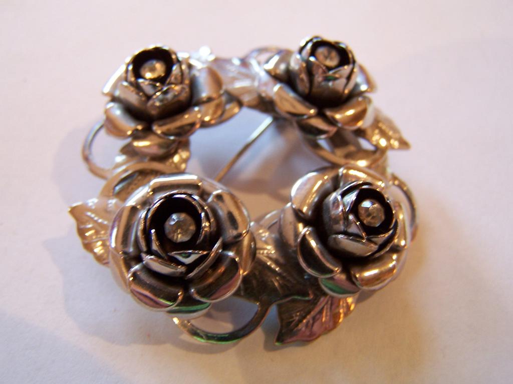 Vintage Roses and Rhinestones Brooch Vintage Roses and Rhinestones Brooch