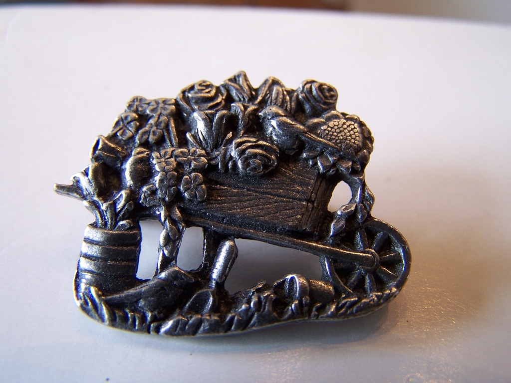 Flower Cart Pin Brooch Flower Cart Pin Brooch