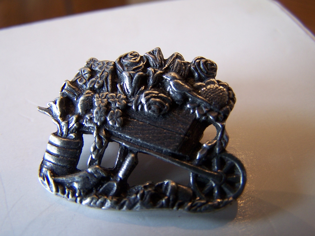 Flower Cart Pin Brooch Flower Cart Pin Brooch
