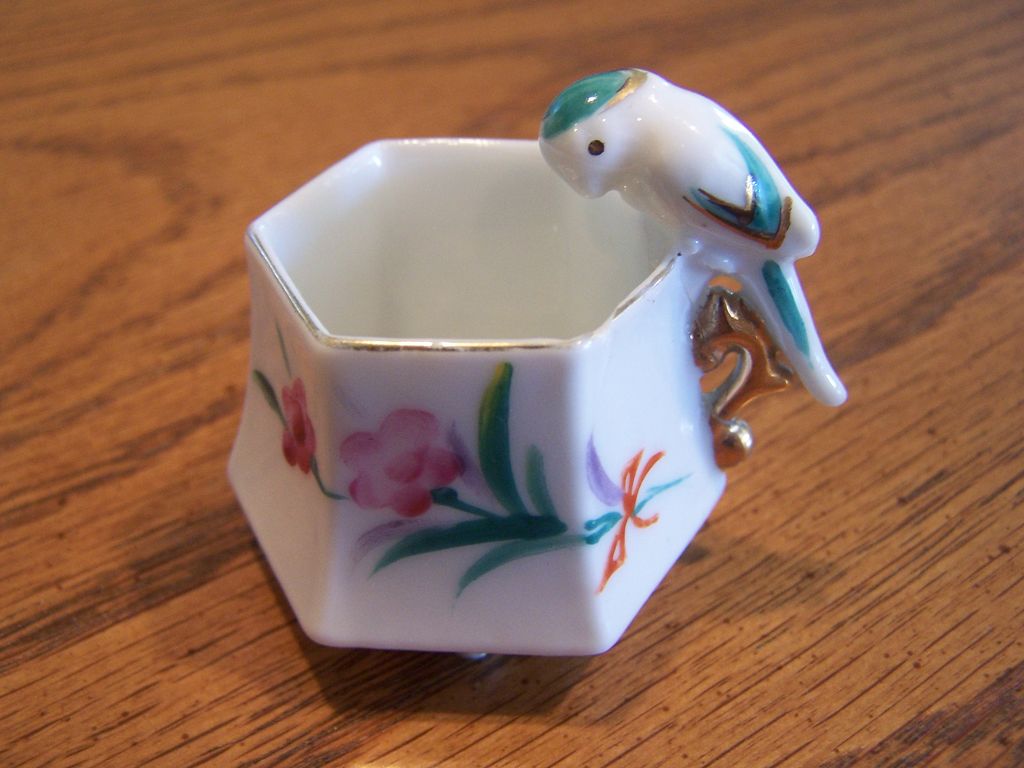 Petite Porcelain Bird Cup Stamped Petite Porcelain Bird Cup Stamped