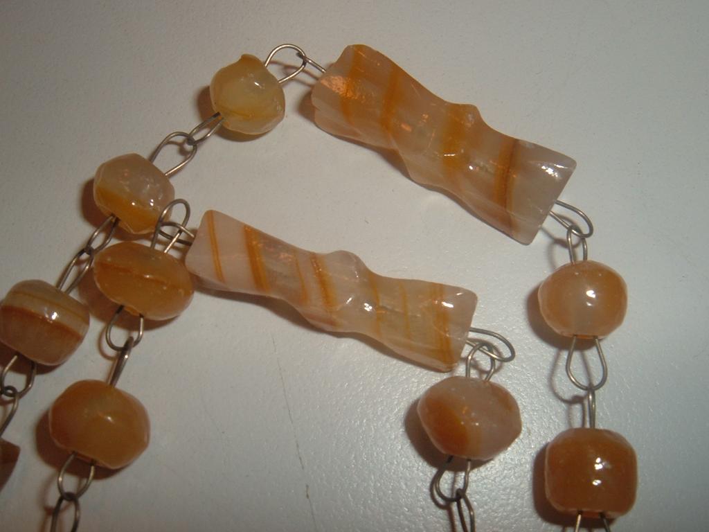 Incredible Beaded Stone Necklace and Carved Pendant Incredible Beaded Stone Necklace and Carved Pendant