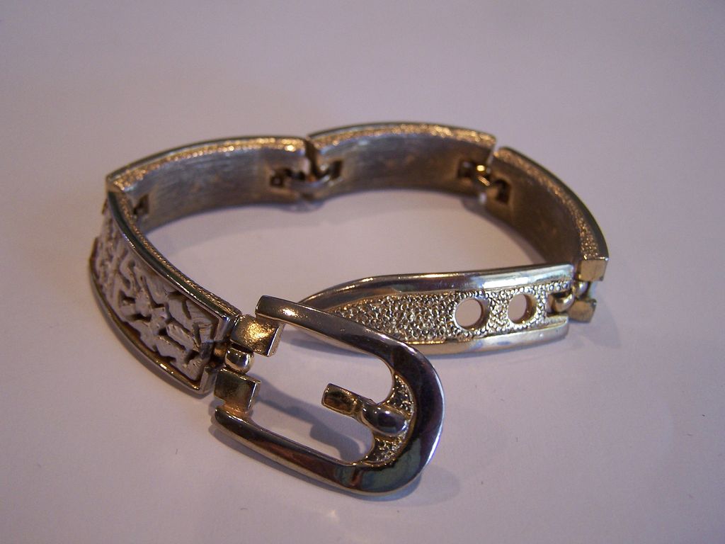 Signed ART enameled Belt Bracelet Signed ART enameled Belt Bracelet