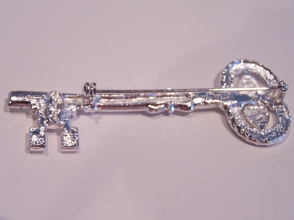 Vintage Key Pin Signed Vintage Key Pin Signed