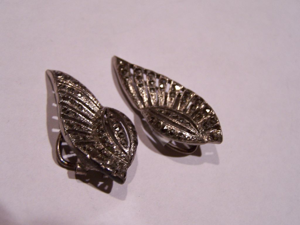 Fabulous Sterling Earrings With Marcasites Fabulous Sterling Earrings With Marcasites