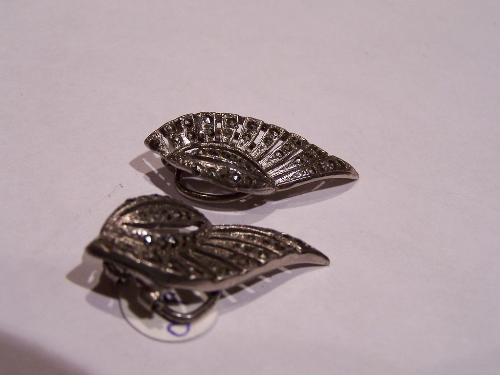 Fabulous Sterling Earrings With Marcasites Fabulous Sterling Earrings With Marcasites