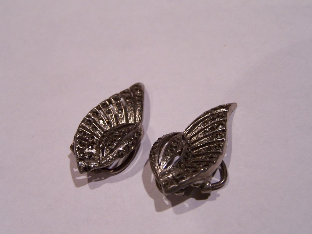 Fabulous Sterling Earrings With Marcasites Fabulous Sterling Earrings With Marcasites