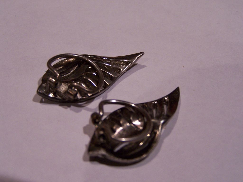 Fabulous Sterling Earrings With Marcasites Fabulous Sterling Earrings With Marcasites