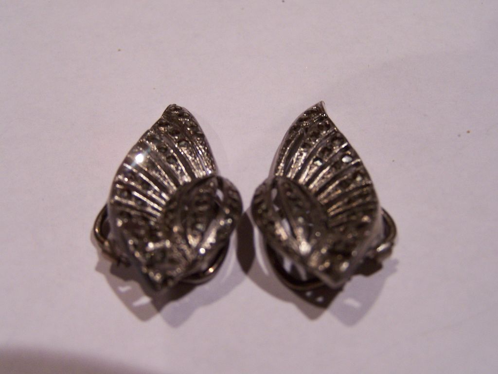 Fabulous Sterling Earrings With Marcasites Fabulous Sterling Earrings With Marcasites