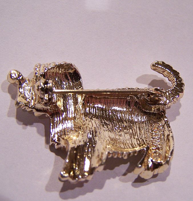 Vintage Brooch Pin Dog Figural Vintage Brooch Pin Dog Figural
