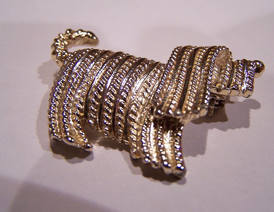 Vintage Brooch Pin Dog Figural Vintage Brooch Pin Dog Figural