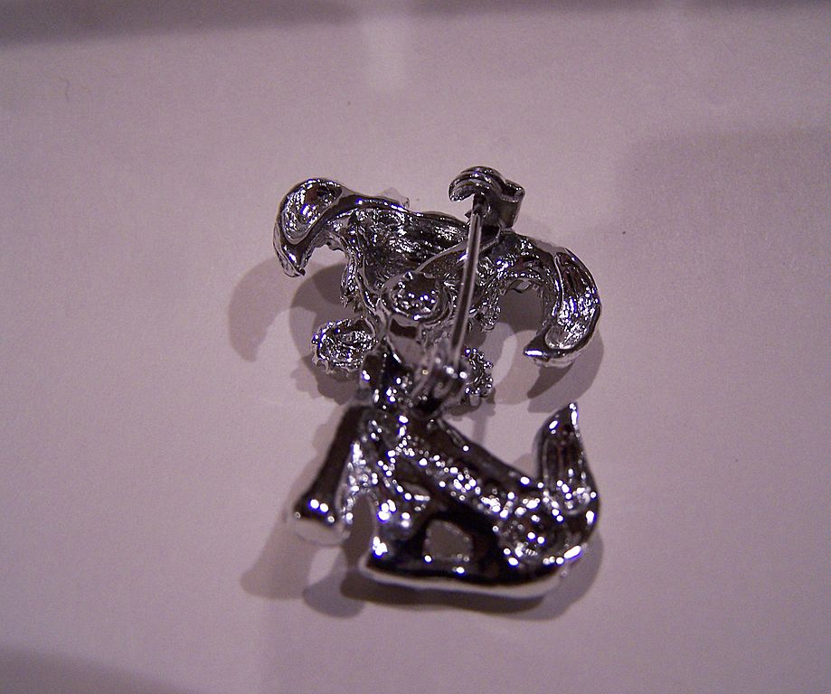 1950's Dog Puppy Figural Rhinestone Pin Brooch 1950's Dog Puppy Figural Rhinestone Pin Brooch