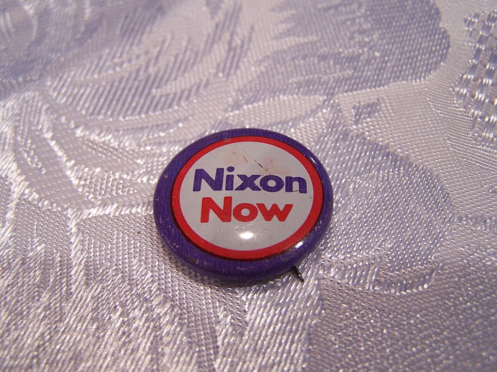 Vintage Enameled Metal Pin for President Campaign Pin 1960's Vintage Enameled Metal Pin for President Campaign Pin 1960's