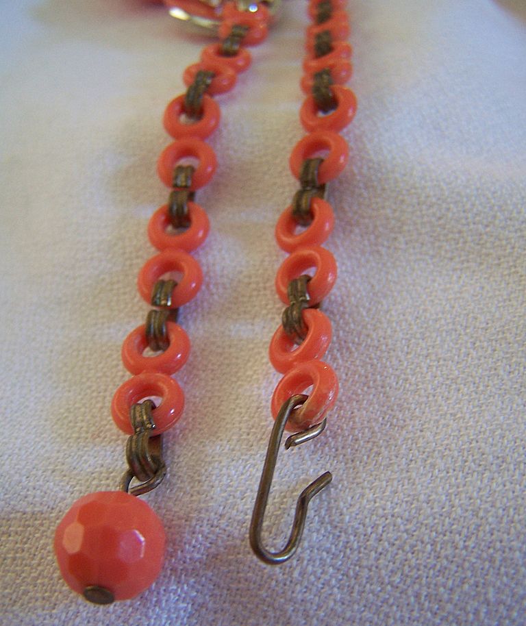 Vintage Thermoset Lucite Choker Necklace Lucite Chain Vintage Thermoset Lucite Choker Necklace Lucite Chain