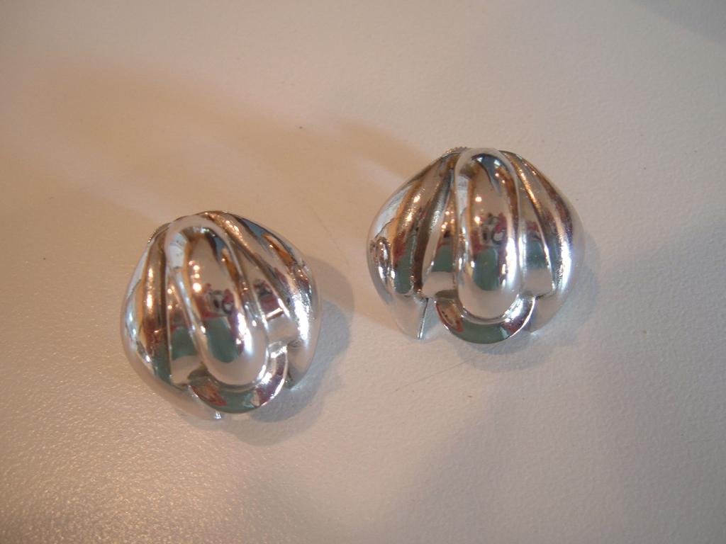 Coro Earrings Silver Tone Coro Earrings Silver Tone