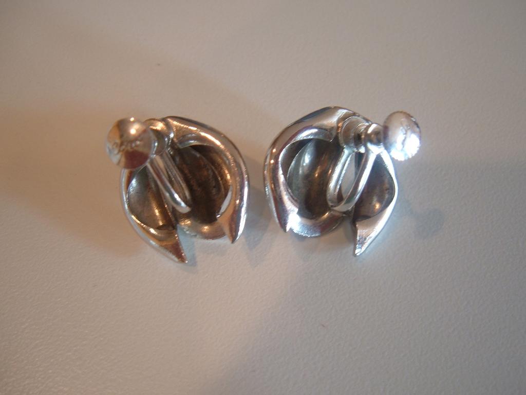 Coro Earrings Silver Tone Coro Earrings Silver Tone