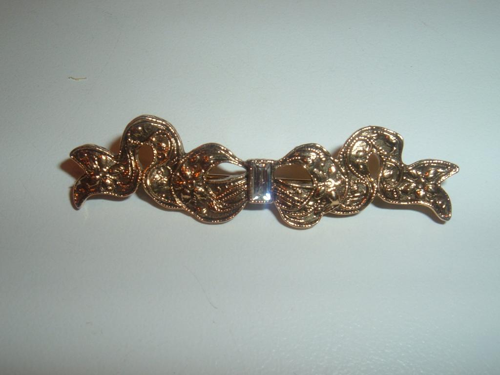 Petite Bar Pin with Clear Rhinestone Center Petite Bar Pin with Clear Rhinestone Center