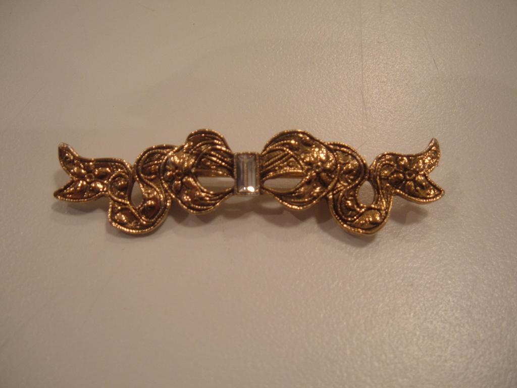 Petite Bar Pin with Clear Rhinestone Center Petite Bar Pin with Clear Rhinestone Center