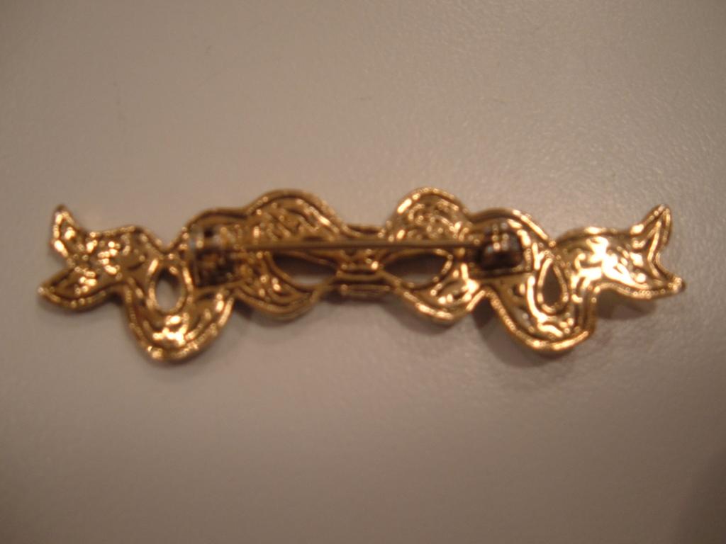 Petite Bar Pin with Clear Rhinestone Center Petite Bar Pin with Clear Rhinestone Center