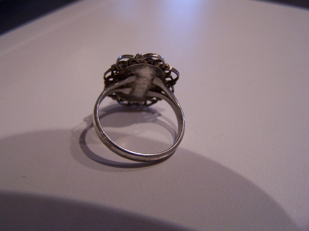 Sterling Ring with Golden Stone Sterling Ring with Golden Stone