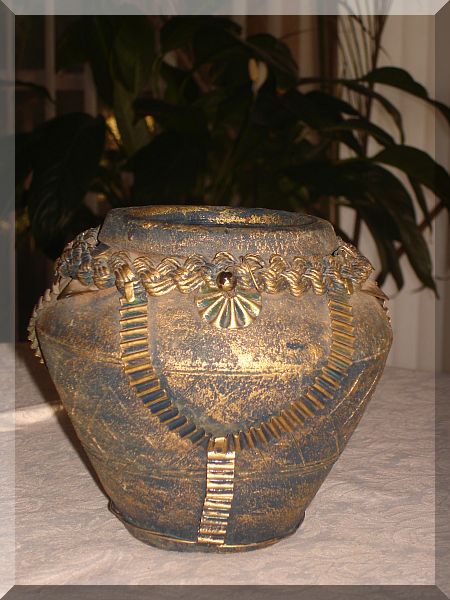 Navy and Gold Vase Navy and Gold Vase