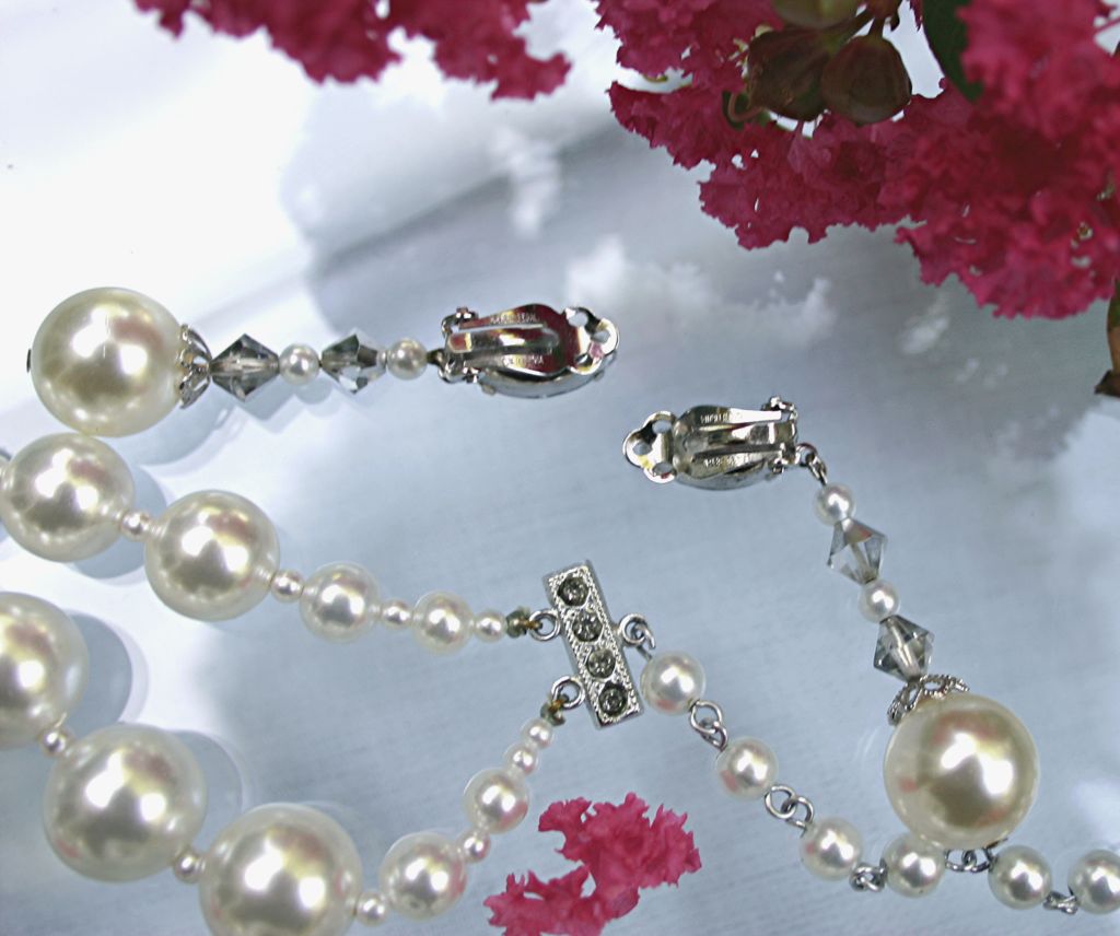 C1960, Signed Lewis Segal California, A Full Parure, Imitation Pearl C1960, Signed Lewis Segal California, A Full Parure, Imitation Pearl