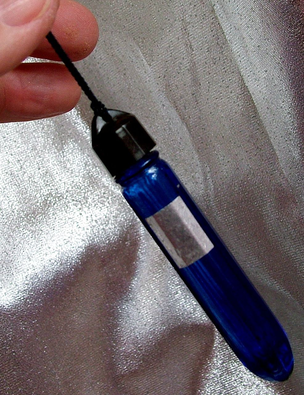 Vintage cobalt blue Evening in Paris purse bottle with tassel Vintage cobalt blue Evening in Paris purse bottle with tassel