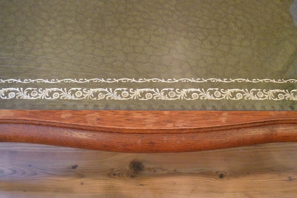 Vintage English Mahogany Leather & glass Top Coffee Table Vintage English Mahogany Leather & glass Top Coffee Table
