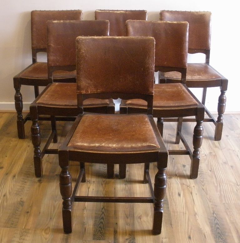 Antique English Oak Dining Chairs. Set of 6. Antique English Oak Dining Chairs. Set of 6.
