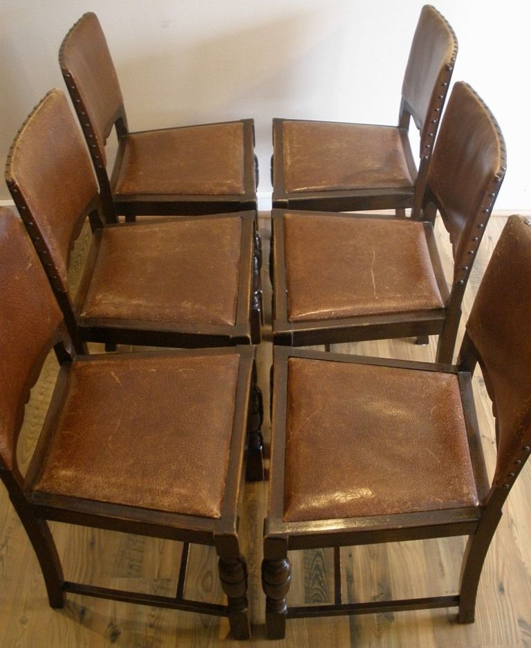 Antique English Oak Dining Chairs. Set of 6. Antique English Oak Dining Chairs. Set of 6.