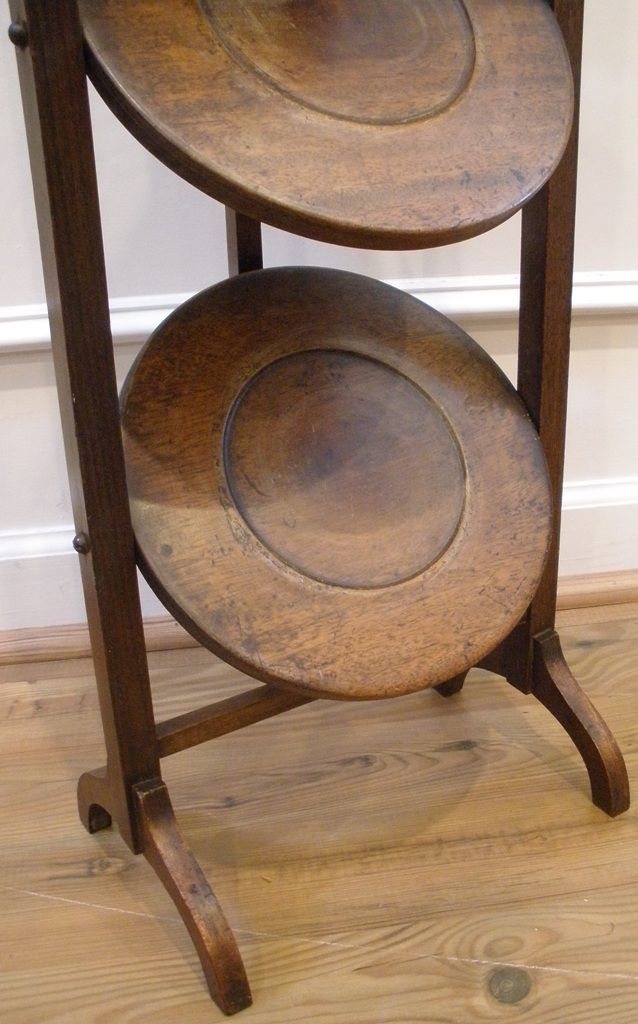 Antique English Mahogany Three Tier Cake Stand. - FREE SHIPPING - Antique English Mahogany Three Tier Cake Stand. - FREE SHIPPING -