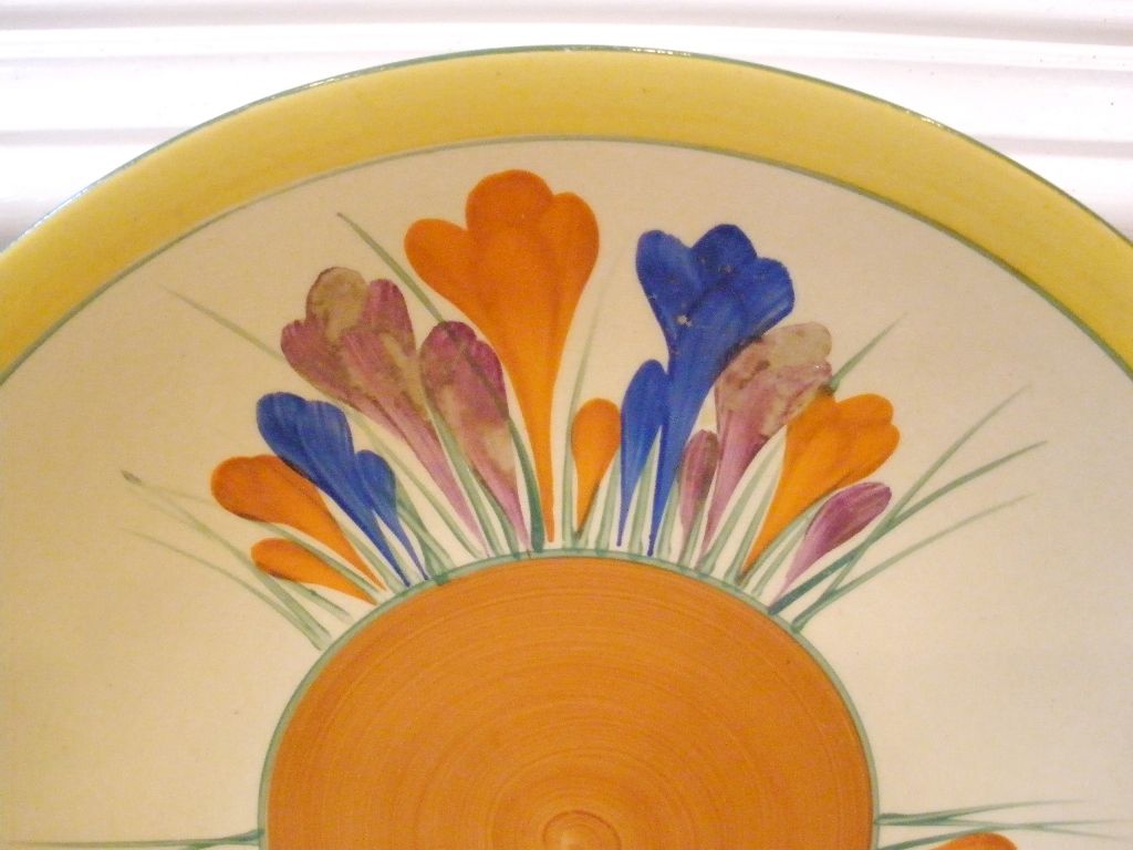Vintage Clarice Cliff Plate, Crocus Pattern, Newport Pottery, English. -FREE SHIPPING- Vintage Clarice Cliff Plate, Crocus Pattern, Newport Pottery, English. -FREE SHIPPING-