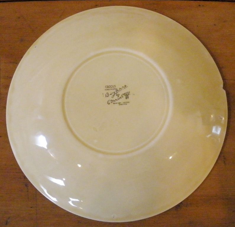 Vintage Clarice Cliff Plate, Crocus Pattern, Newport Pottery, English. -FREE SHIPPING- Vintage Clarice Cliff Plate, Crocus Pattern, Newport Pottery, English. -FREE SHIPPING-