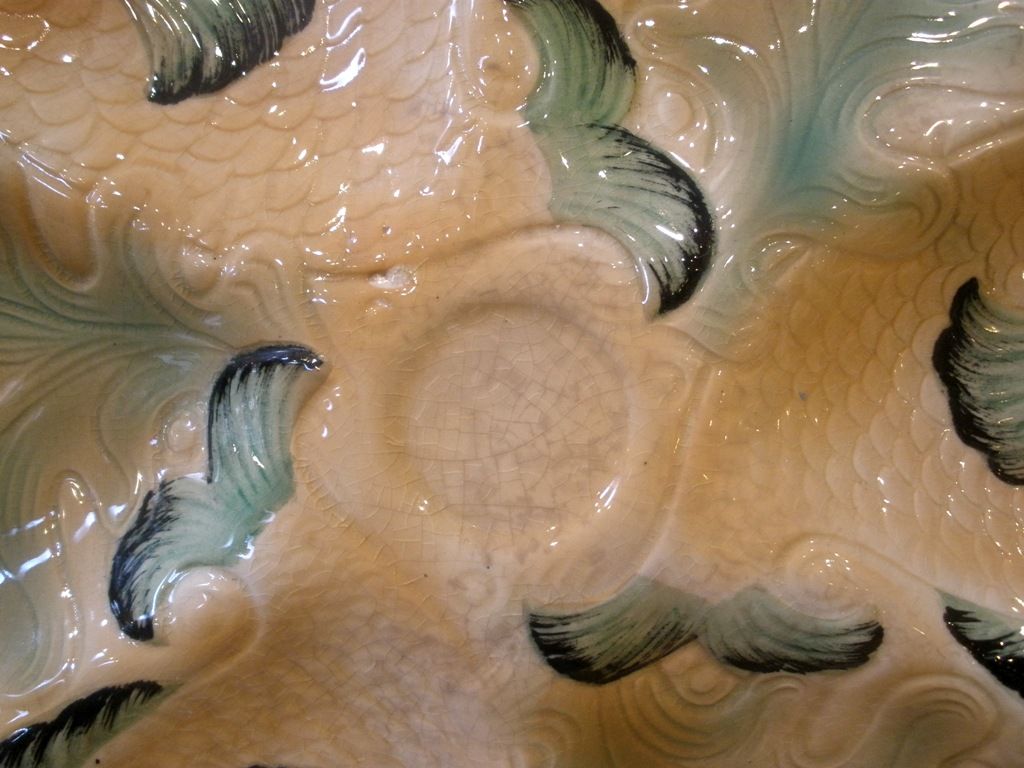 Vintage Majolica Style Fish Dish, Serving Platter, Shorter & Son, England. Vintage Majolica Style Fish Dish, Serving Platter, Shorter & Son, England.