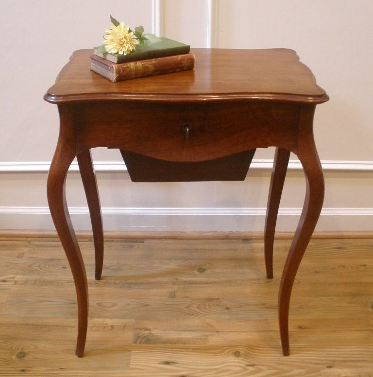 Antique French Country Mahogany Sewing, Work, Vanity, Side Table. FREE SHIPPING!* Antique French Country Mahogany Sewing, Work, Vanity, Side Table. FREE SHIPPING!*