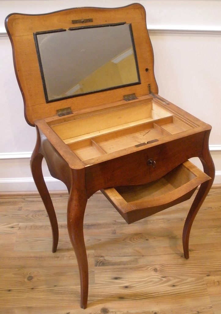 Antique French Country Mahogany Sewing, Work, Vanity, Side Table. FREE SHIPPING!* Antique French Country Mahogany Sewing, Work, Vanity, Side Table. FREE SHIPPING!*