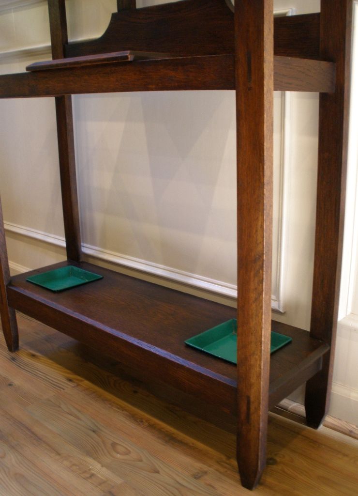 Antique Hall Stand, English Oak Arts and Crafts. Antique Hall Stand, English Oak Arts and Crafts.